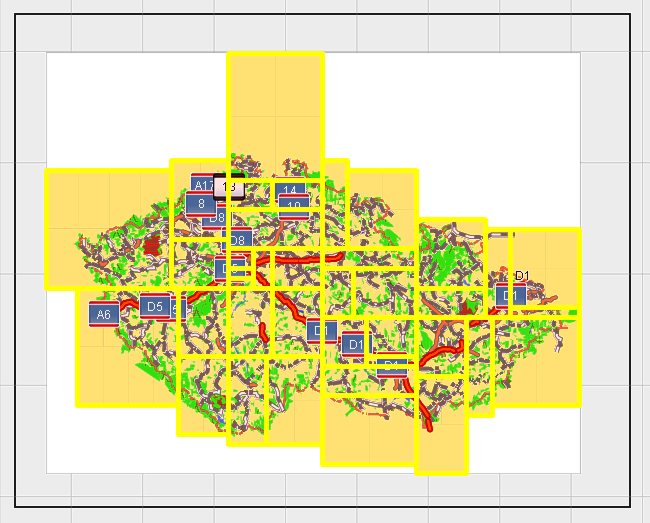 Mapsource - vybran segmenty mapy