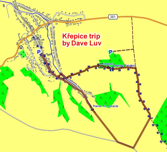 Kepice - mapa vletu